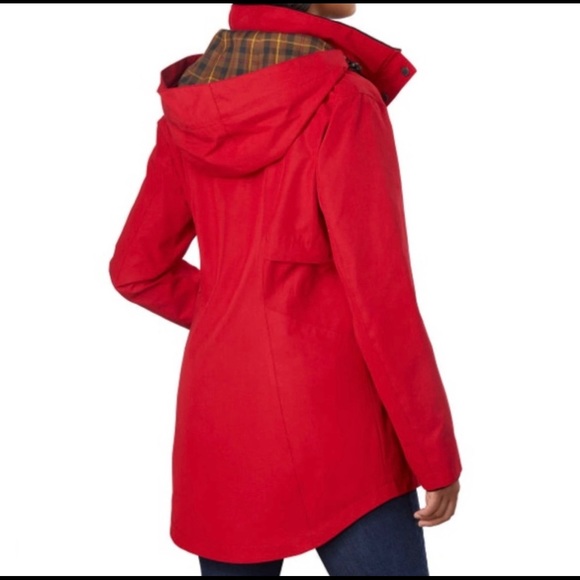 Pendleton Women’s Insulated Hooded Waterproof Raincoat Red NWOT - Picture 3 of 6
